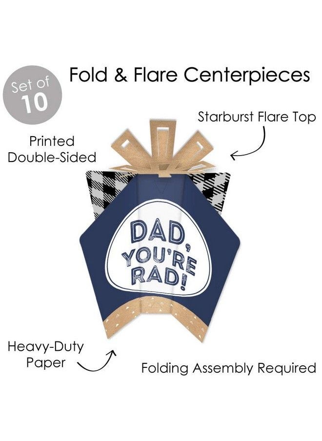 Big Dot of Happiness My Dad Is Rad Table Decorations Father’S Day Party Fold And Flare Centerpieces 10 Count  - Image 4
