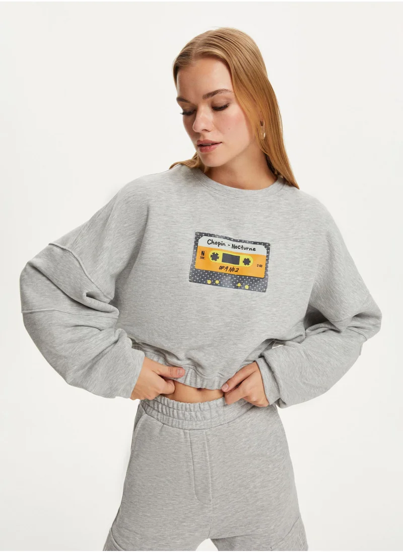 Nocturne Cropped Sweatshirt