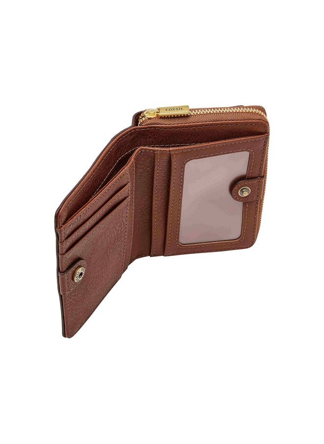 FOSSIL Women'S Logan Leather Wallet Rfid Blocking Small Multifunction Brown Multi (Model: Sl7923200)  - Image 3