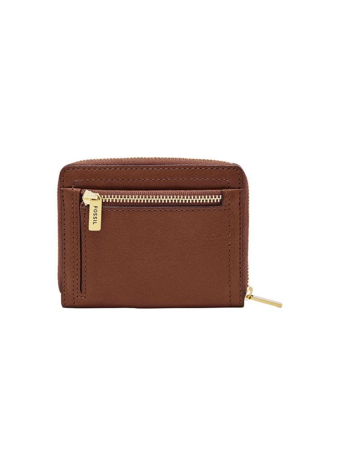 FOSSIL Women'S Logan Leather Wallet Rfid Blocking Small Multifunction Brown Multi (Model: Sl7923200)  - Image 2