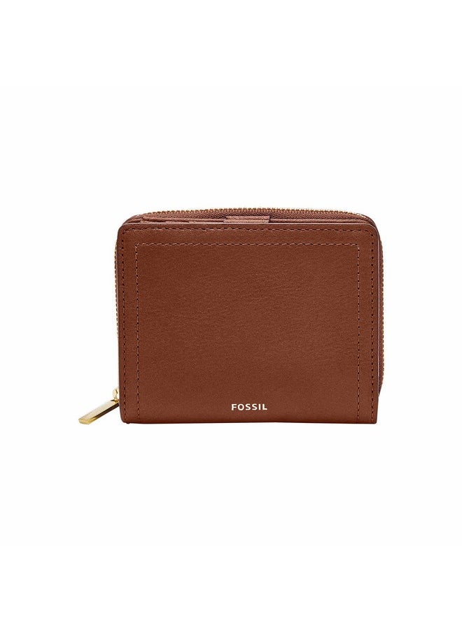 FOSSIL Women'S Logan Leather Wallet Rfid Blocking Small Multifunction Brown Multi (Model: Sl7923200)  - Image 1