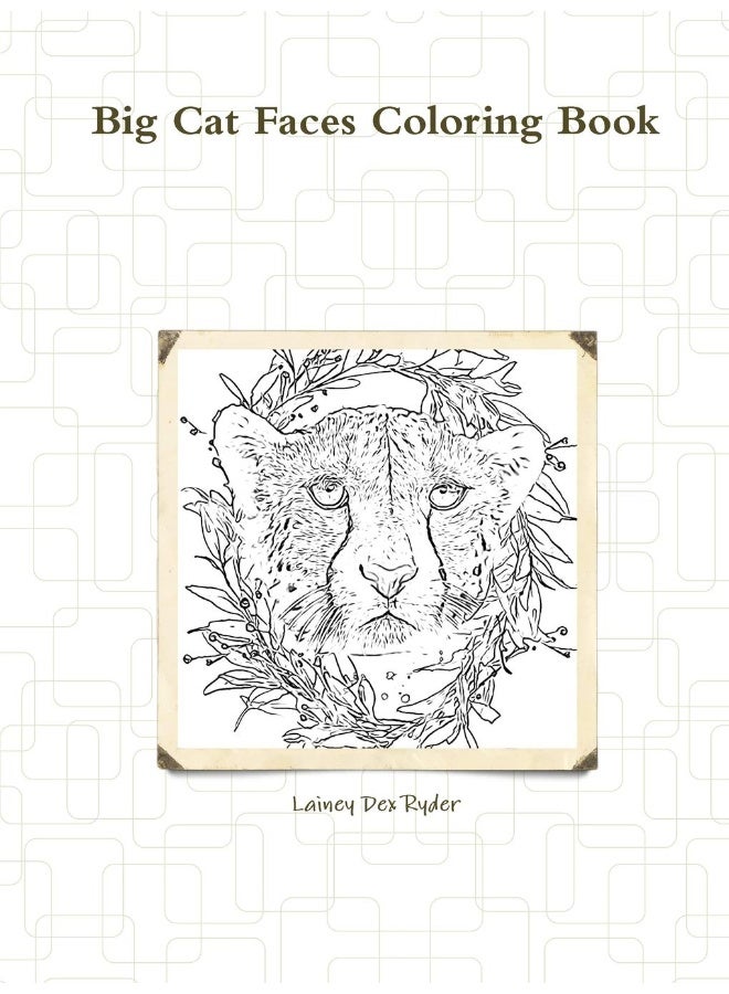 Big Cat Faces Coloring Book - Image 1