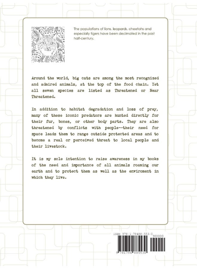 Big Cat Faces Coloring Book - Image 2