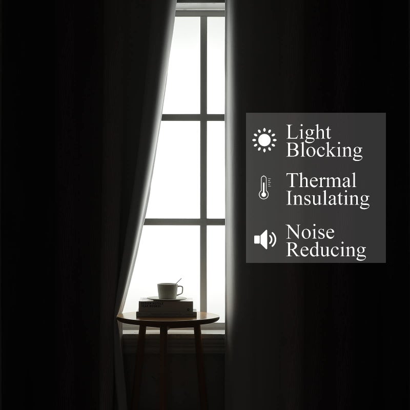Estelar Textiler Purple and Greyish White Blackout Curtains 54 Inch Length  Light Blocking Gradient Grommet Drapes for Living Room  Thermal Insulated Ombre Curtains for Bathroom 52Wx54L 2 Panels - Image 3