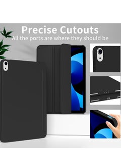 DUSALA Case for iPad Air 11 Inch M2 2024, Also Fits iPad Air 5th/4th Gen 10.9 Inch (2022/2020) – Slim Lightweight Smart Folio Cover with Auto Sleep/Wake, Soft TPU Back, Magnetic Closure, Full Protection for iPad Black  - Image 2
