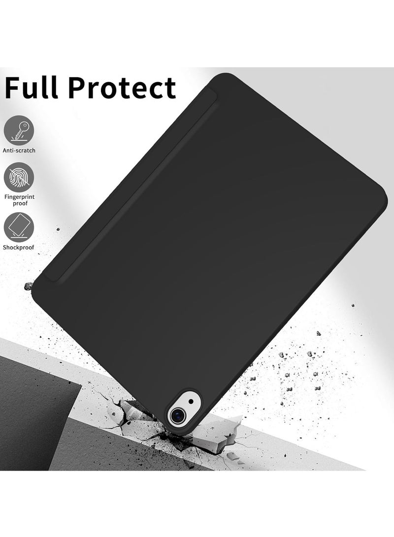 DUSALA Case for iPad Air 11 Inch M2 2024, Also Fits iPad Air 5th/4th Gen 10.9 Inch (2022/2020) – Slim Lightweight Smart Folio Cover with Auto Sleep/Wake, Soft TPU Back, Magnetic Closure, Full Protection for iPad Black - Image 5