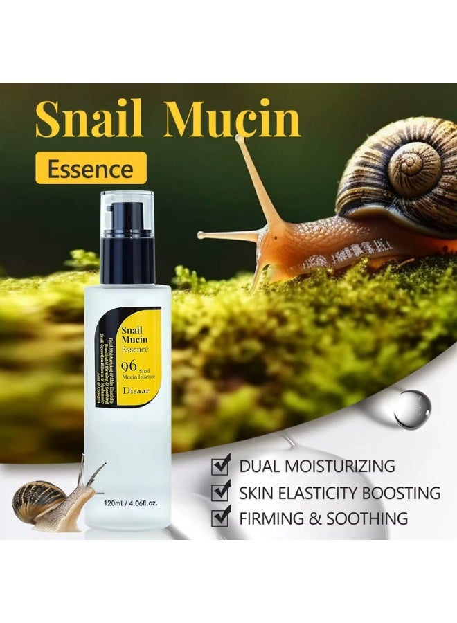 Disaar Snail Mucin Essence 96 Snail Mucin Essence 100 ML Snail Repair Hydrating Brightening Anti Aging Face Serum Moisturizing Essence for Glowing Skin - Image 5