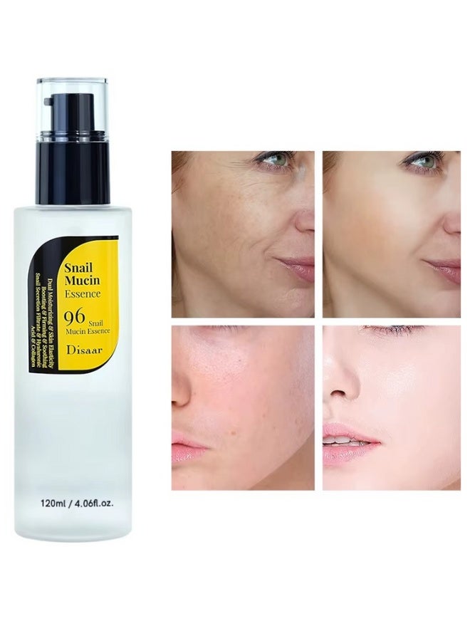 Disaar Snail Mucin Essence 96 Snail Mucin Essence 100 ML Snail Repair Hydrating Brightening Anti Aging Face Serum Moisturizing Essence for Glowing Skin - Image 2