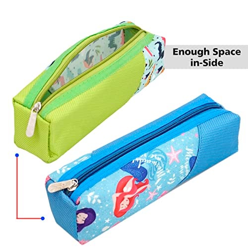 TULMAN Polyester Multipurpose Pencil Pouch Kids Birthday Party Return Gifts to Carry Pencil Pens in Stationery Pouch with Zip Lock Accessories for Boys/Girls/Children (6 Pack) - Multicolor - Image 4
