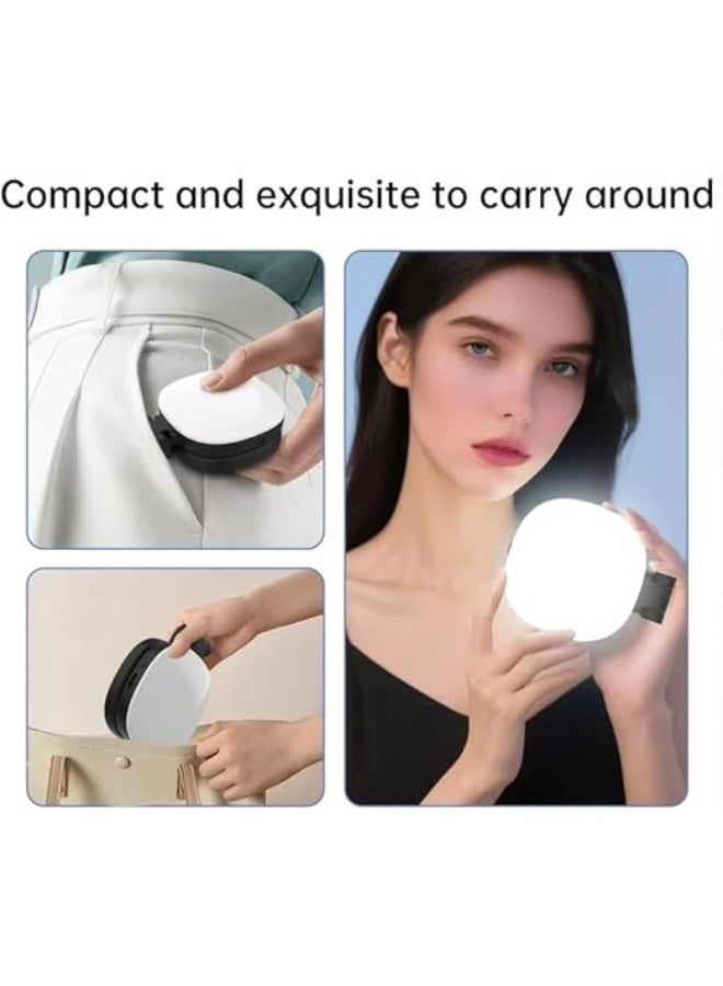 مصباح سيلفي مغناطيسي محمول F-662 مع حلقة LED قابلة للطي، ومرآة، ومرآة مكياج قابلة للتكبير - مثالي للتصوير الفوتوغرافي الداخلي والخارجي، وتسجيل الفيديو، ومرآة مكياج قابلة للتكبير (أبيض) - Image 3