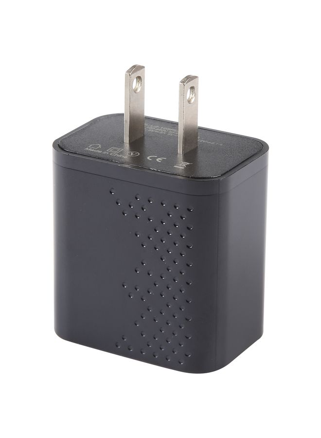 بيوينتي LZ-105PD 25W USB-C / Type-C Ports Dot Pattern Travel Charger, US Plug(Black) - Image 2