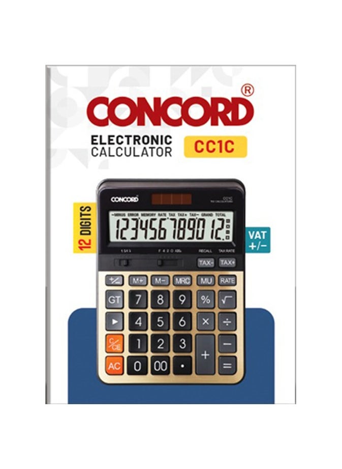 CONCORD آلة حاسبة إلكترونية CC1C، شاشة كبيرة جدًا 