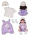 BABESIDE 4Piece Reborn Baby Doll Clothes for 1720 Inch Dolls Doll Outfit Accessories with Bear Pattern fit Baby Dolls Girl Pretend Play Accessories for Kids Boys GirlsPurple - Image 2