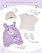 BABESIDE 4Piece Reborn Baby Doll Clothes for 1720 Inch Dolls Doll Outfit Accessories with Bear Pattern fit Baby Dolls Girl Pretend Play Accessories for Kids Boys GirlsPurple - Image 4
