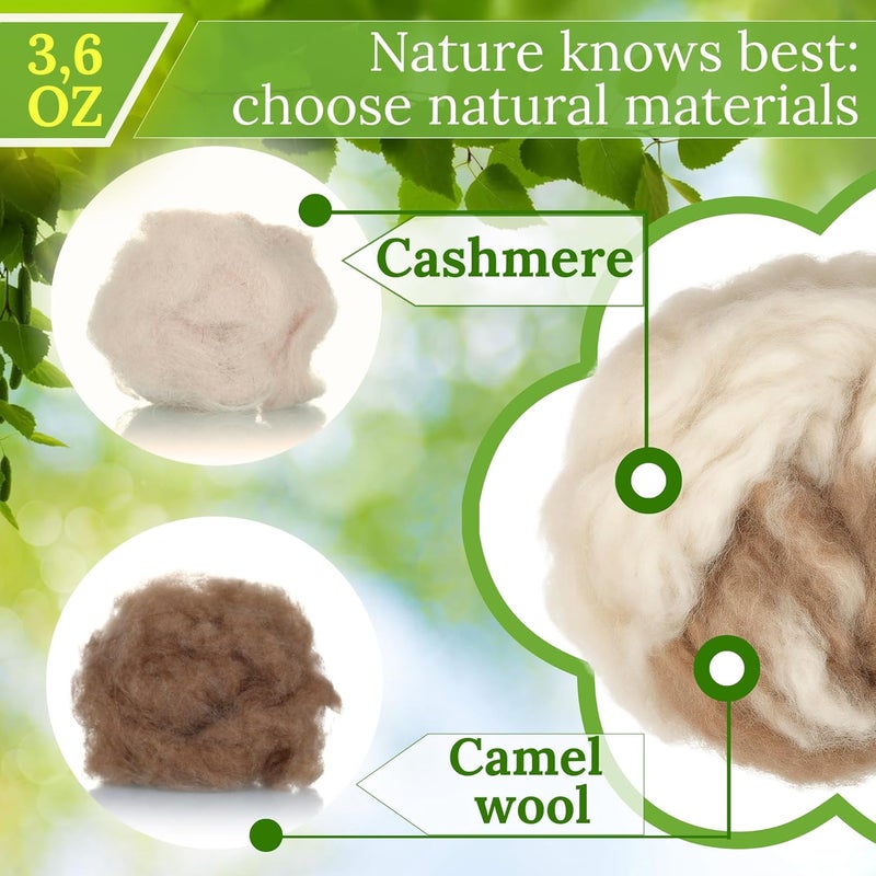 slivche Hummingbird Nesters Bird Nesting Material for Wild Birds Wrens Finches - Bird Nesting Filler Cashmere Camel Wool - Image 2