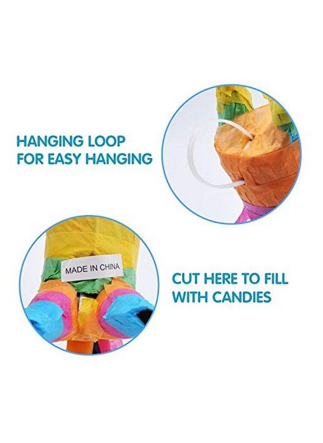 JOYIN 3 Pcs Mini Donkey Pinatas 7.5"X5.5" Cinco De Mayo Rainbow Color For Fun Fiesta Taco Party Supplies Luau Event Photo Props Mexican Theme Decoration Carnivals Festivals Taco Tuesday Event  - Image 4