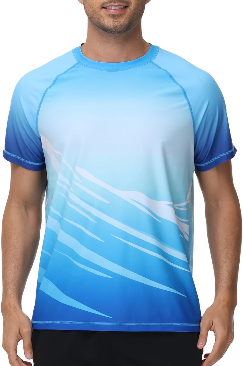 VAYAGER Men's Swim Shirts Rash Guard UPF 50+ T Shirts Quick Dry Loose Fit Water Surfing Shirt - Image 1