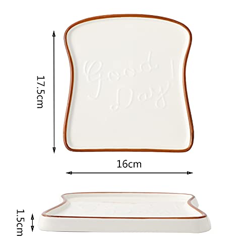 Beyond Homes Ceramic Breakfast Plates, 18cm, Set of 2 | Microwave & Dishwasher Safe Platter Plates for Serving | Dessert & Snack Plates| Modern Kitchen Dinnerware for Daily Use & Gifting (White) - Image 2