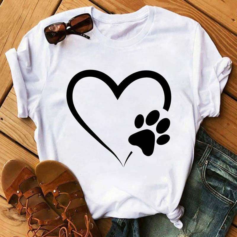 Cross-border supply T-shirt printed T-shirt women's short-sleeved women's clothing - Image 1