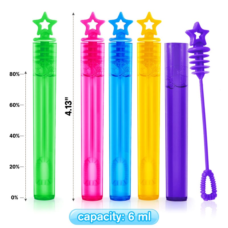 Shemira Bubble Wand  300 Pieces Mini Bubble Wands Bulk in 10 Colors  Bubbles Party Favors Bulk for Kids  Summer Toys for Girls & Boys  Carnival Prizes  Themed Birthday  Wedding  Indoor Outdoor Activity - Image 3