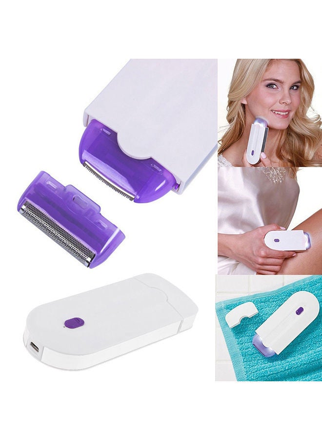 NIBEMINENT Rechargeable Painless Touch Laser Epilator White/Purple 13x2x8cm - Image 2