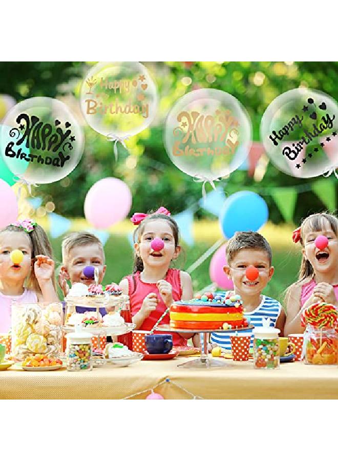 Outus 42 Pieces Birthday Bobo Balloon Decorations Include 30 Pieces 18 Inch Bubble Transparent Balloons And 12 Pieces Happy Birthday Bobo Balloon Stickers For Birthday Party Indoor And Outdoor Supplies  - Image 5