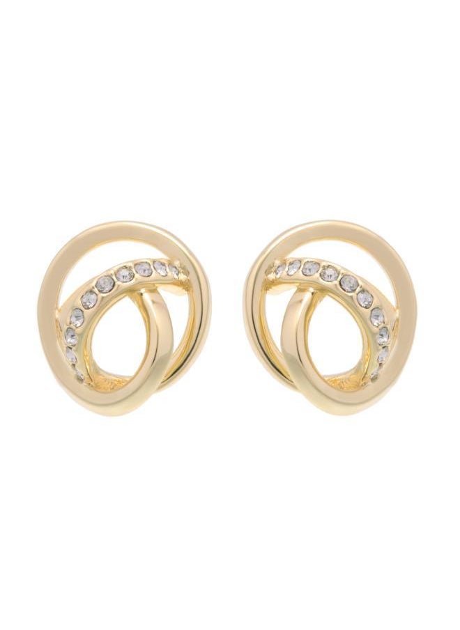 Karen Millen Crystal Ribbon Stud Earrings  - Image 1