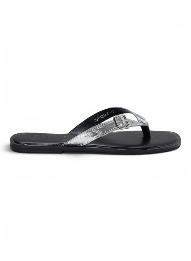 Bata Dual Strap Slide Sandals - Image 1