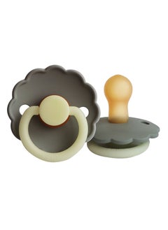 FRIGG Daisy Night Latex Baby Pacifier, 0-6 Months, Pack of 1, Size 1 - Portobello Night  - Image 1