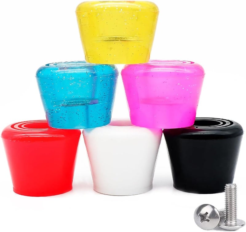 VNAKER PU Rubber Roller Skate Toe Stoppers 1 Pair with Screws - Image 1