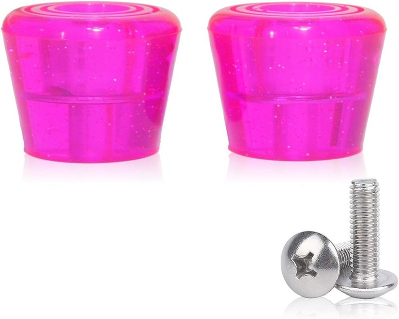 VNAKER PU Rubber Roller Skate Toe Stoppers 1 Pair with Screws - Image 2