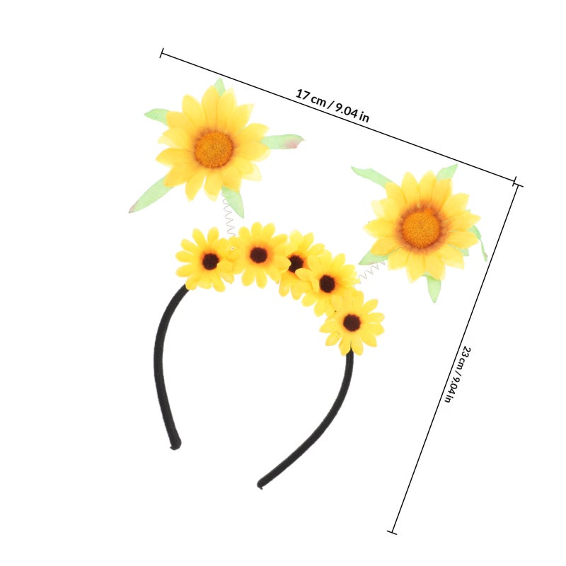 Spring Sunflower Headband For Girls Cute Floral Hair Hoop Lightweight Hair Accessory Spring Hair Ornament Headband - Image 2