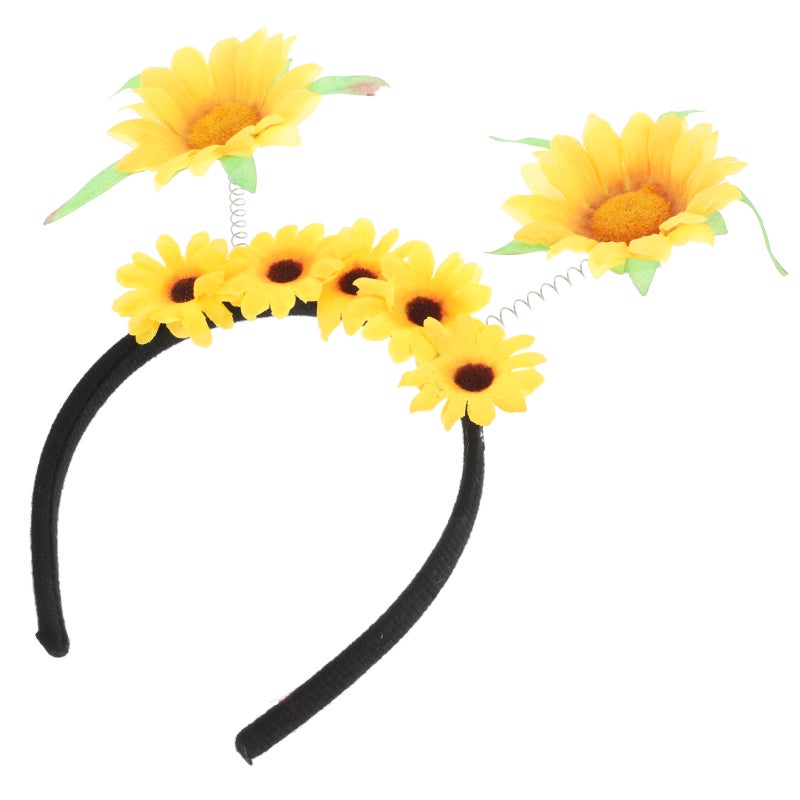 Spring Sunflower Headband For Girls Cute Floral Hair Hoop Lightweight Hair Accessory Spring Hair Ornament Headband - Image 5
