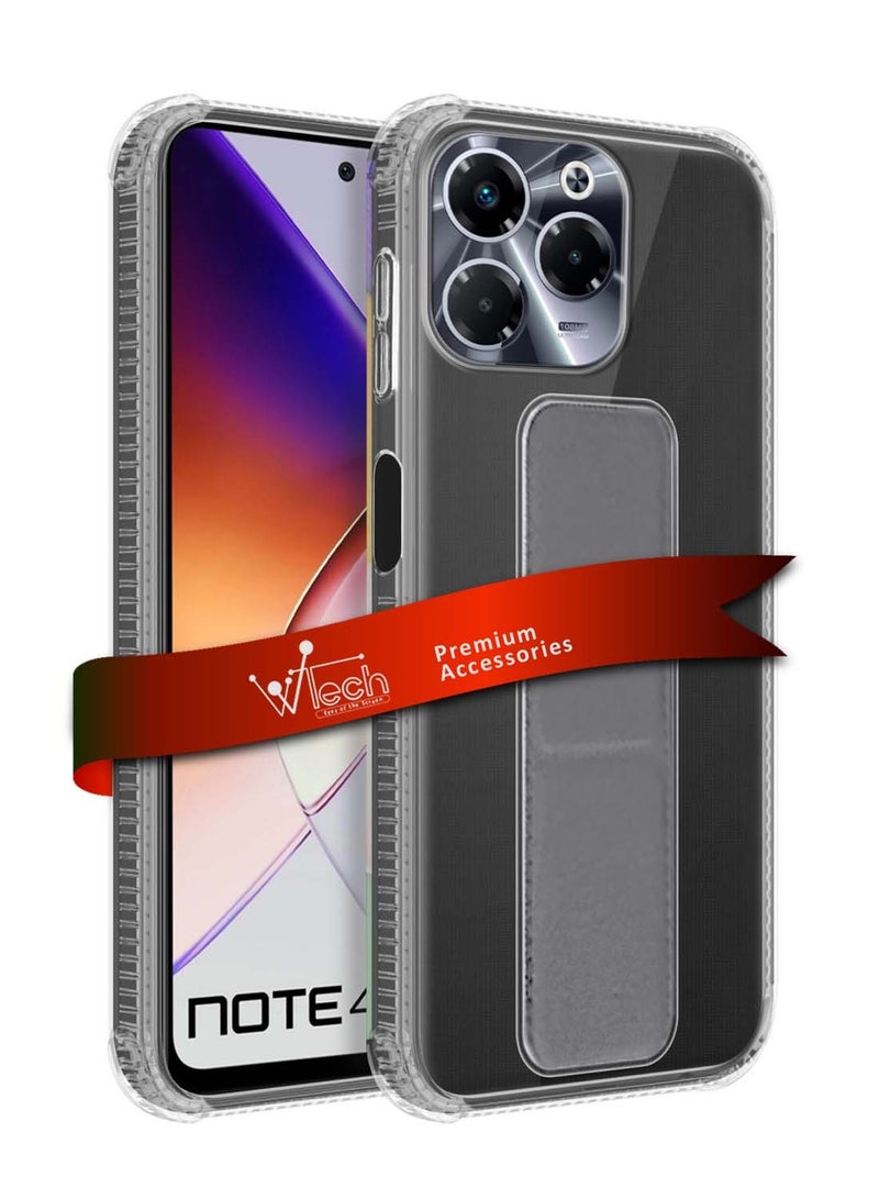 دبليو تيك غطاء وسادة هوائي من انفينيكس نوت 40X 5G 2024 TPU - شفاف/رمادي - Image 1