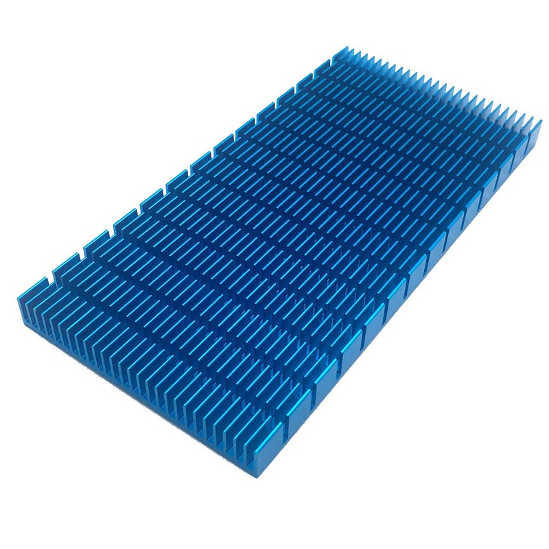 Aluminum Heat Sink Heatsink Module Cooler Fin Heat Radiator Board Cooling for Amplifier Transistor Semiconductor Devices Blue Tone 150mm (L) x 74mm (W) x10mm (H)