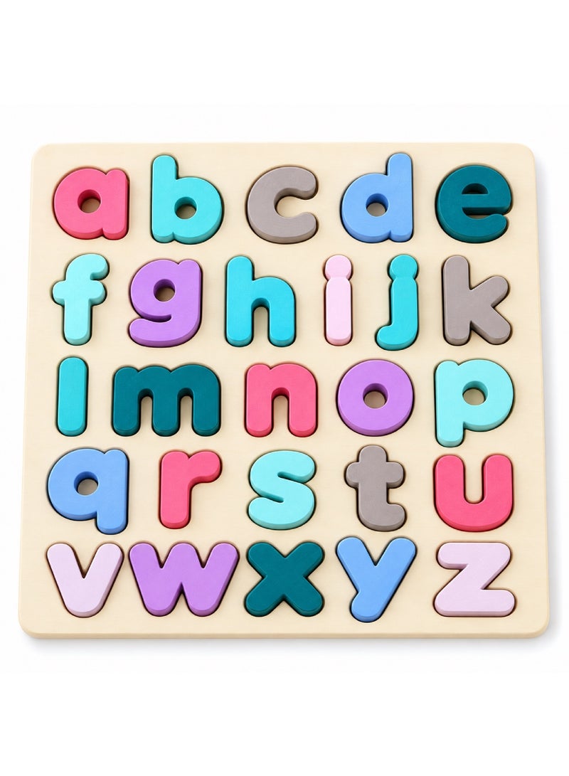 Factory Price Adena Wooden Alphabet Peg Puzzle Board & Stacking Tray – Montessori Letter Matching Learning Toy for Fine Motor Skills & Hand-Eye Coordination – 3+ Years - Image 1