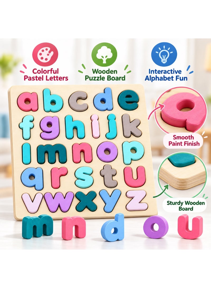 Factory Price Adena Wooden Alphabet Peg Puzzle Board & Stacking Tray – Montessori Letter Matching Learning Toy for Fine Motor Skills & Hand-Eye Coordination – 3+ Years - Image 5