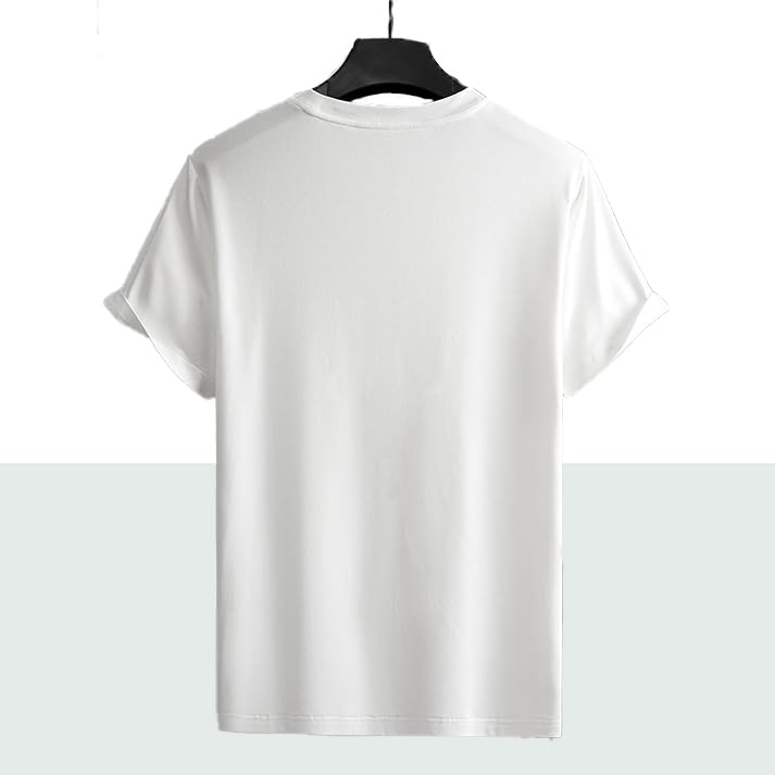 THALASI Men Anime Oversized Baggy Fit T-Shirt | 100% Cotton | White | Anime Print | Round Neck | Half Sleeve - Image 2