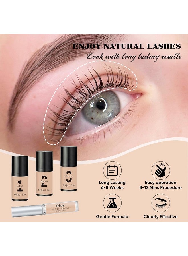 Libeauty Lash Lift and Color Kit Brow Lamination Kit with Black Color Quick Lifting Perming & Voluminous Coloring with Complete Tools DIY Eyelash Perm Use at Home & Salon Supplies - Image 2