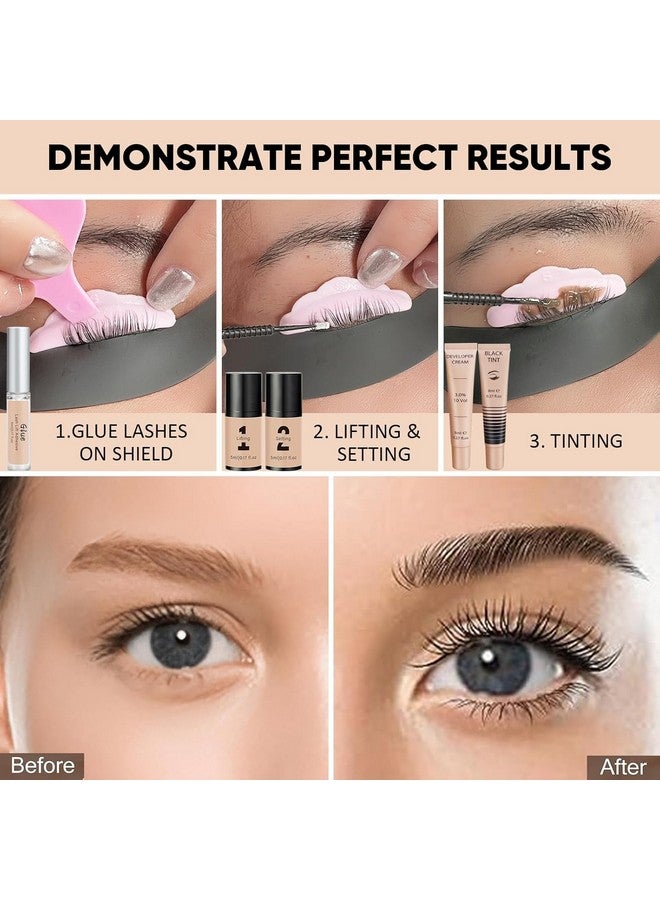 Libeauty Lash Lift and Color Kit Brow Lamination Kit with Black Color Quick Lifting Perming & Voluminous Coloring with Complete Tools DIY Eyelash Perm Use at Home & Salon Supplies - Image 4