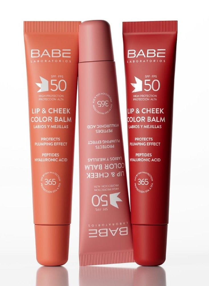 Babe Laboratorios Babé Lip and Cheek Color Balm SPF50 Plumping Effect pink 20ml - Image 4