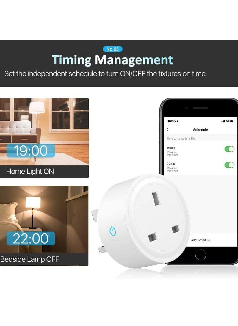 AWD - WIFI Smart Plug in 16A Energy Monitoring WLAN Smart Plug Socket Work with Alexa, Echo, Google Home Mini Smart Outlet Remote and Voice Control No Hub Required. - Image 1