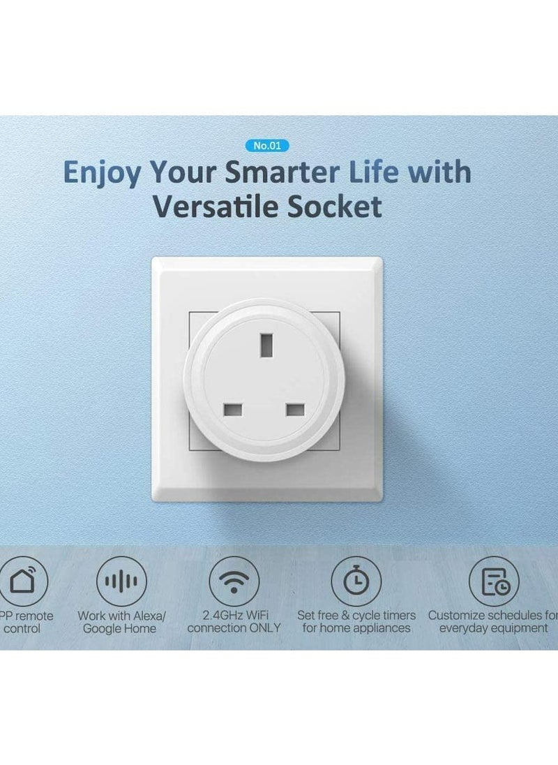 AWD - WIFI Smart Plug in 16A Energy Monitoring WLAN Smart Plug Socket Work with Alexa, Echo, Google Home Mini Smart Outlet Remote and Voice Control No Hub Required. - Image 1