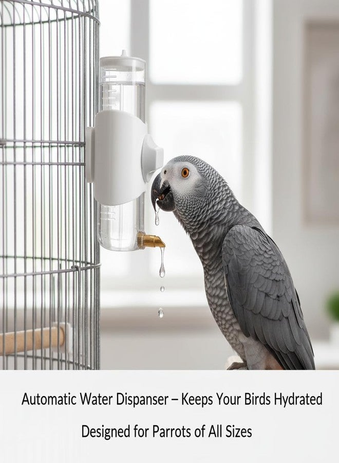 سوبفوكس زجاجة ماء SUPVOX مانعة للانسكاب للببغاء: موزع ماء أوتوماتيكي لأقفاص الطيور - سعة كبيرة مانعة للتسرب للببغاوات الكوكاتيل والكوكاتو والببغاوات الصغيرة - سهلة التنظيف وإعادة التعبئة، لون أبيض - Image 3