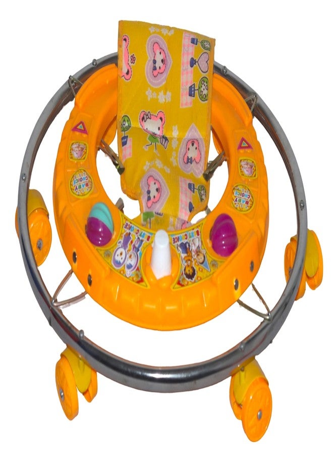 Evoshine Baby Round Walker for Kids | Toddler Walking Support for Boys & Girls | Safe, Sturdy, and Comfortable | Foldable for Easy Storage (Yellow) - Image 4