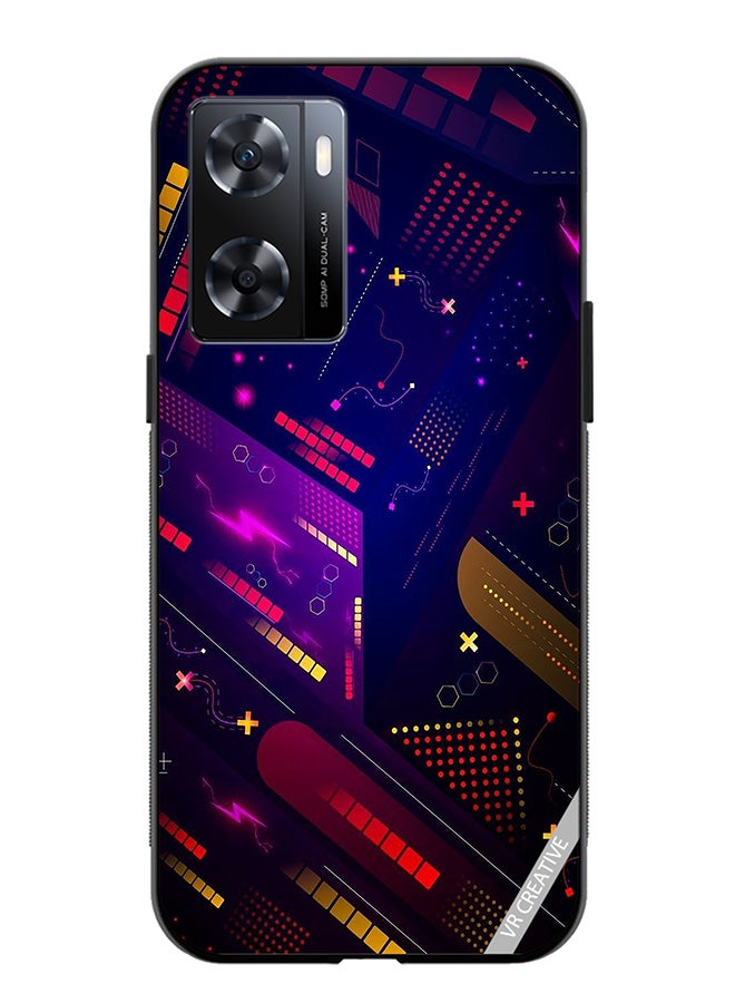 VR CREATIVE Protective Case Cover For Oppo A57/A77s Abstract Design Multicolour - Image 1