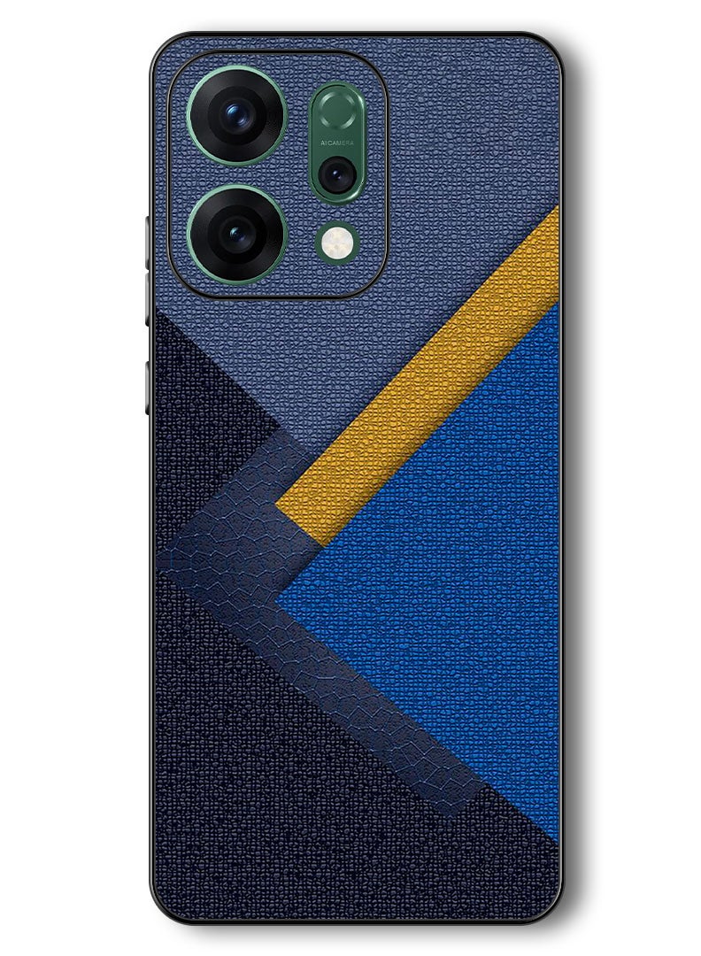 Theodor Case Compatible with Oppo Reno 14 6.59 Inch Protection Shockproof Bumper Cover Triangles Leather Shades Pattern - Image 1