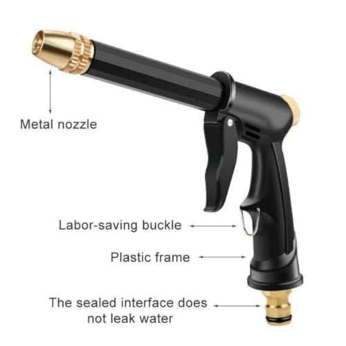 KRESHU Mini High-Pressure Water Spray Gun | Brass Nozzle 360° Water Jet for Garden Watering, Car Washing, and Cleaning, Durable Trigger Spray Gun (Pack of 1) - Image 2