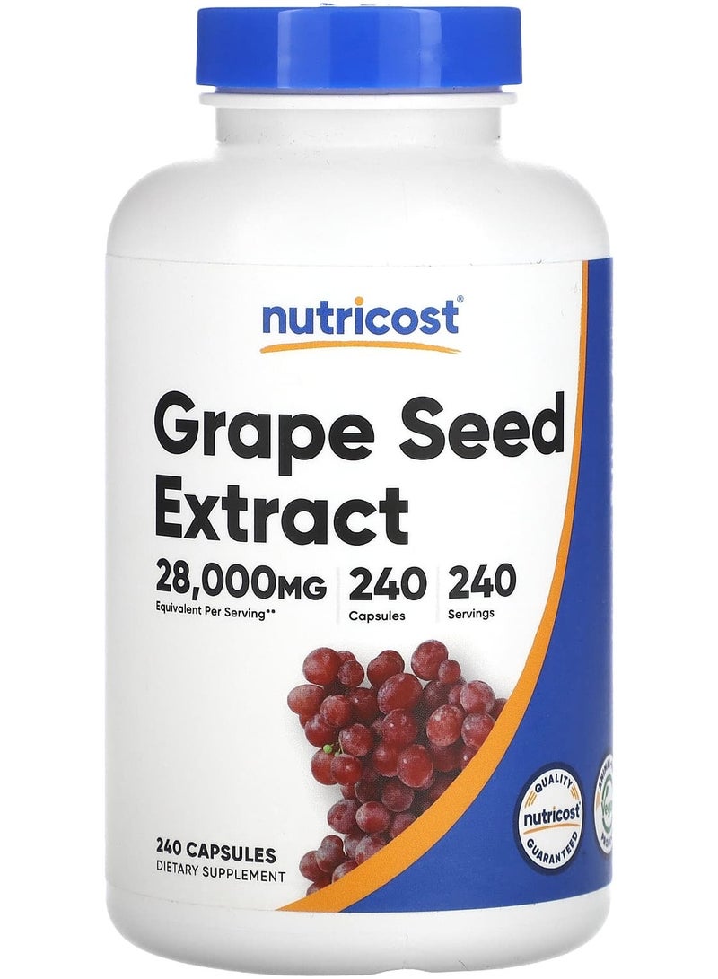 Nutricost مستخلص بذور العنب، 28,000 ملغ، 240 كبسولة