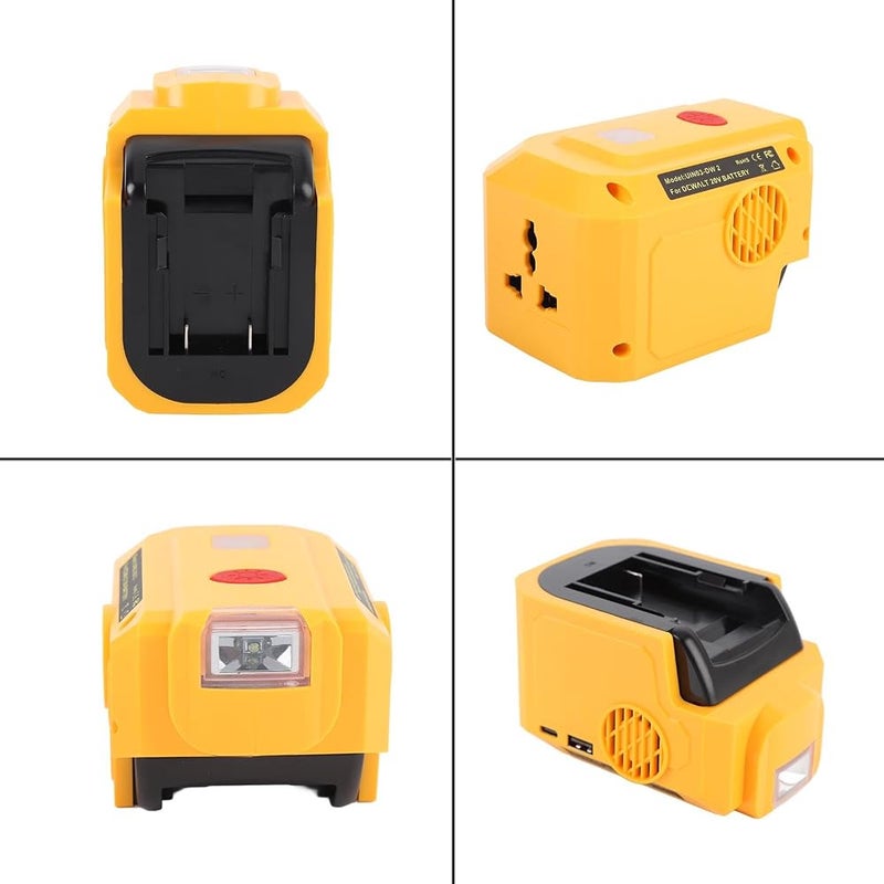 Bewinner 200W Portable Inverter for 18V Battery, Power Converter with 200LM LED Light, USB Type C AC Output for 205 Camping Emergency - Image 4